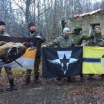 Команда Steel Raven с флагом на игре в Ярославле